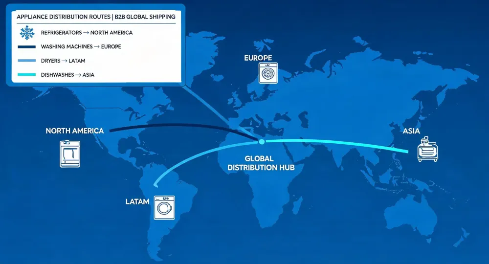 Global home appliance distributor map